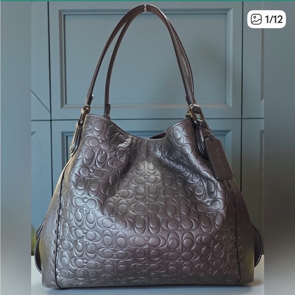 Coach Edie Signature Leather Women's Bag - Picture 9 of 9